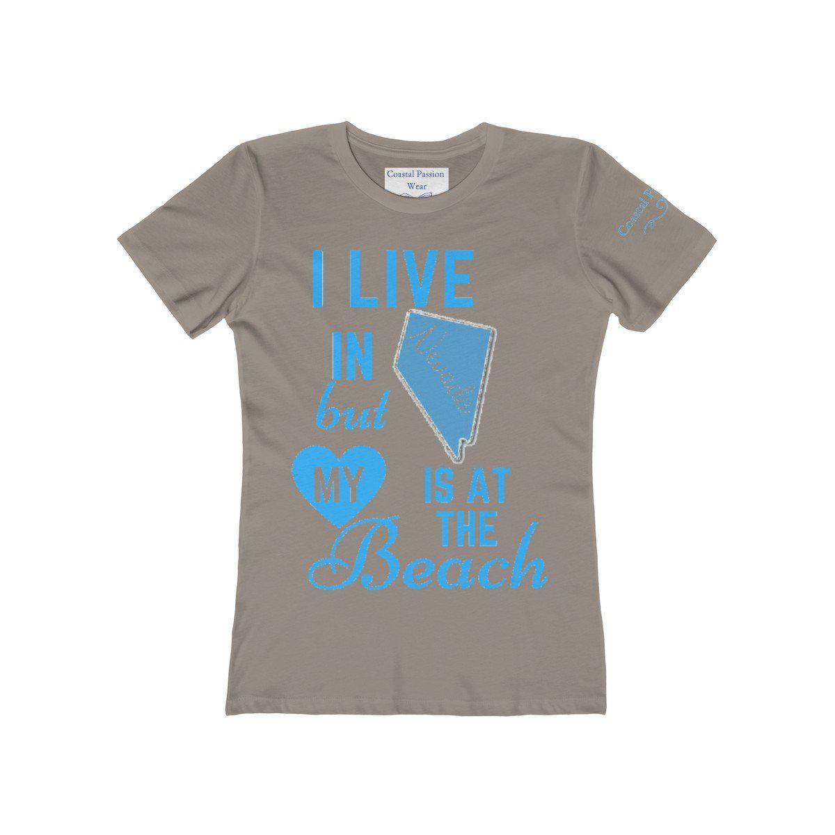 I Live In Nevada But My Heart Is At The Beach Shirt