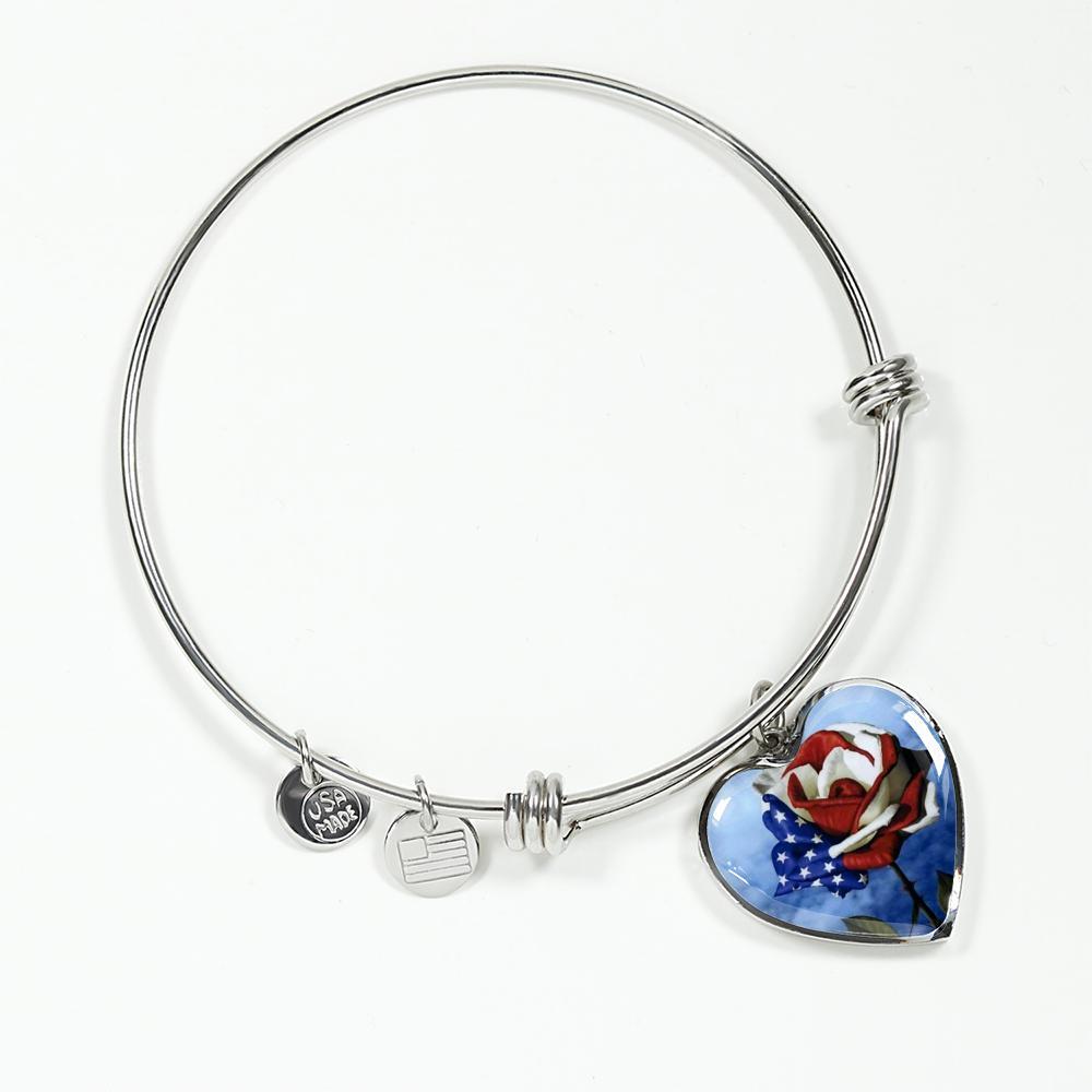 I Love My Country Heart Necklace