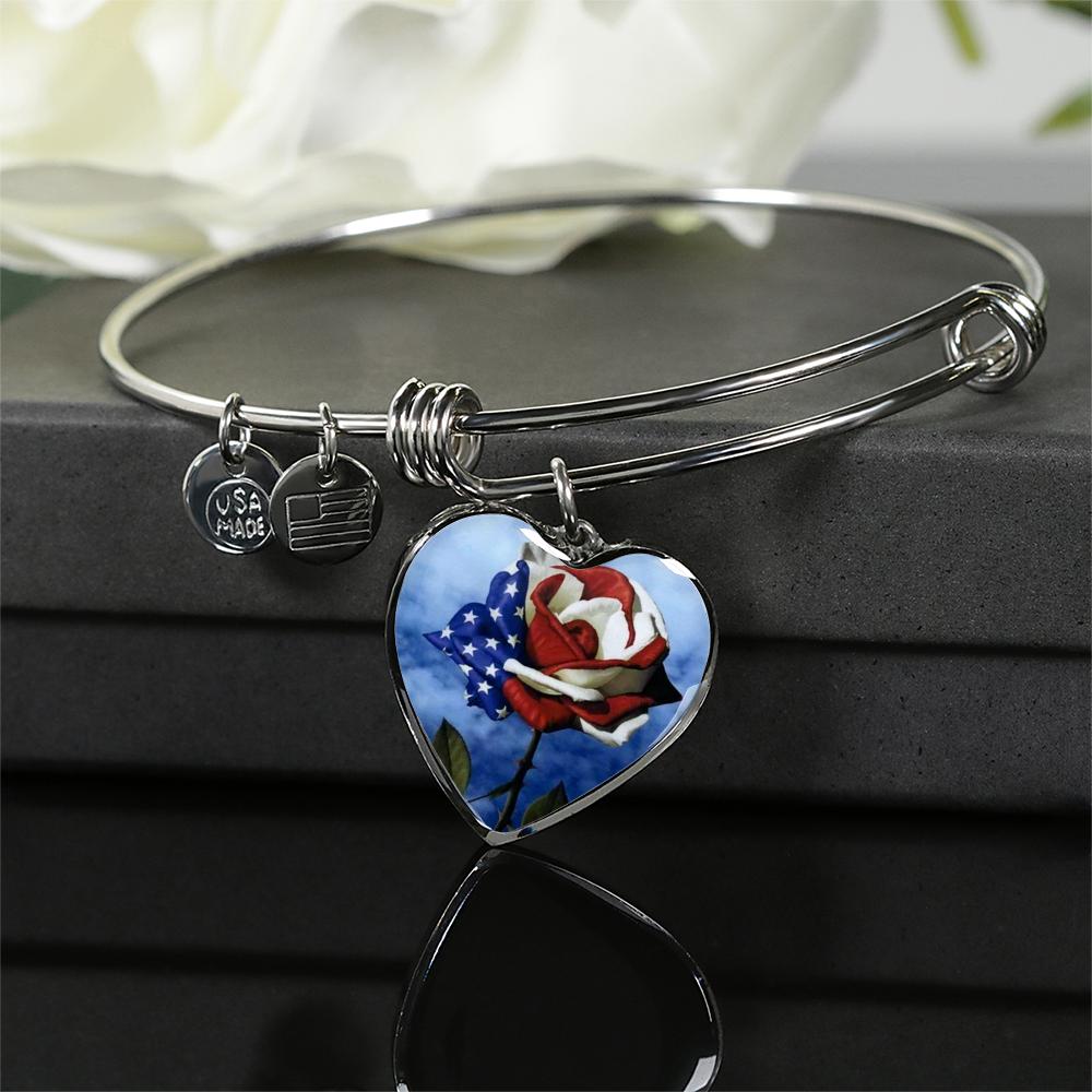 I Love My Country Heart Necklace