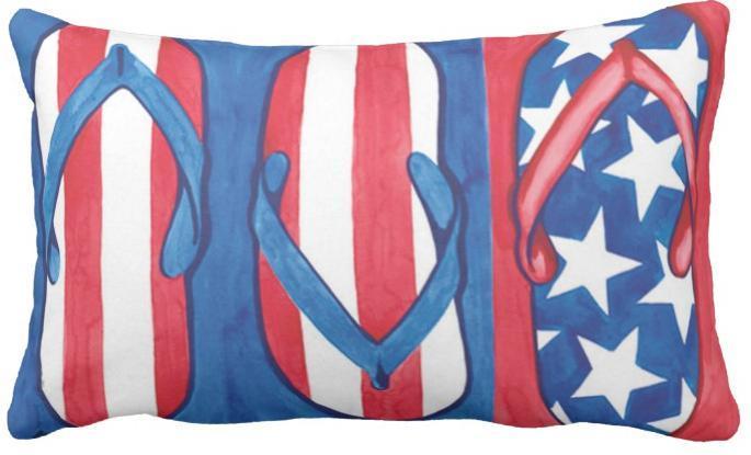 I Love My Flip Flops Pillow Cover