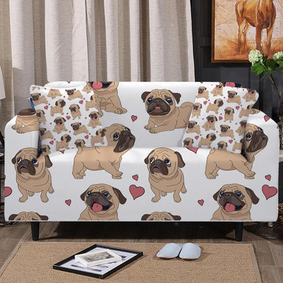 I Love My Pug Couch Cover