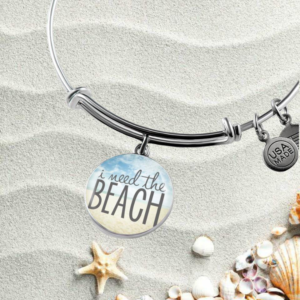 I Need The Beach Bangle Bracelet