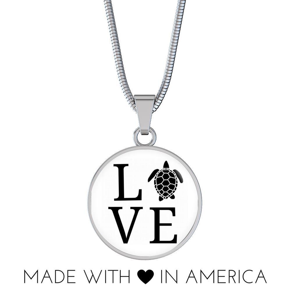 I ♥ Sea Turtle Necklace