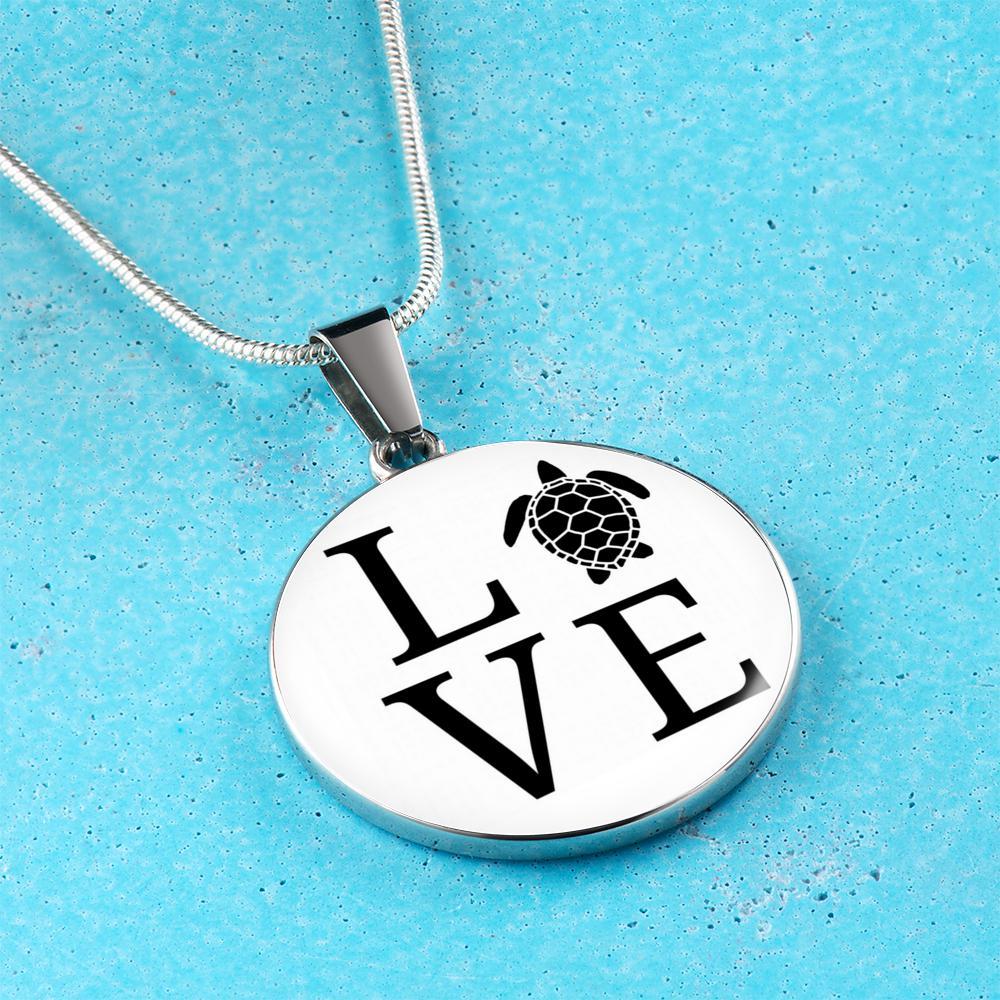 I ♥ Sea Turtle Necklace