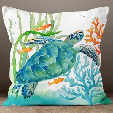 Sea Turtles Set of 4 Pillow Covers