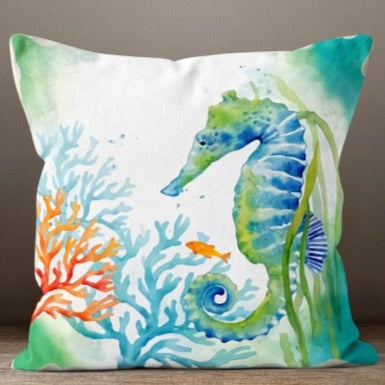 Marine Green Sealife Set of 4 Pillow Covers