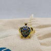 18K Gold Turtle Ring with Abalone Shell