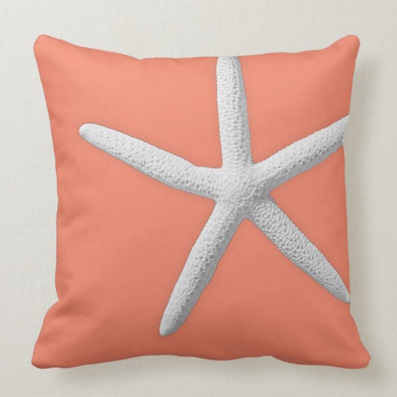 Red Coral Sealife Set of 4 Pillow Covers
