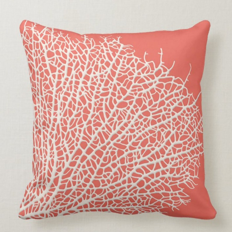 Red Coral Sealife Set of 4 Pillow Covers