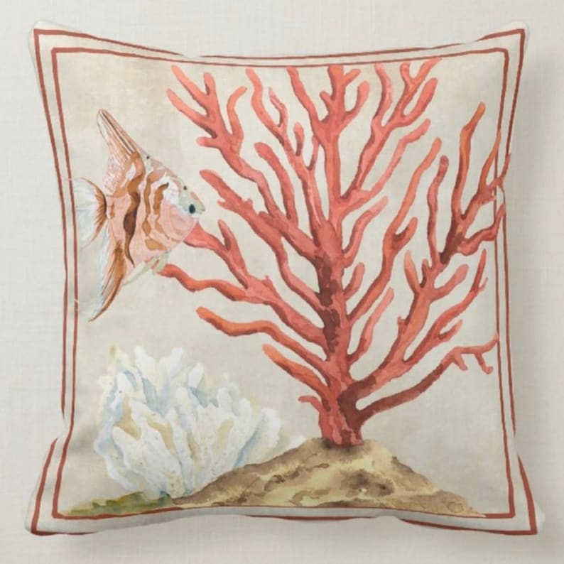 Sea Coral Set of 4 Pillow Covers
