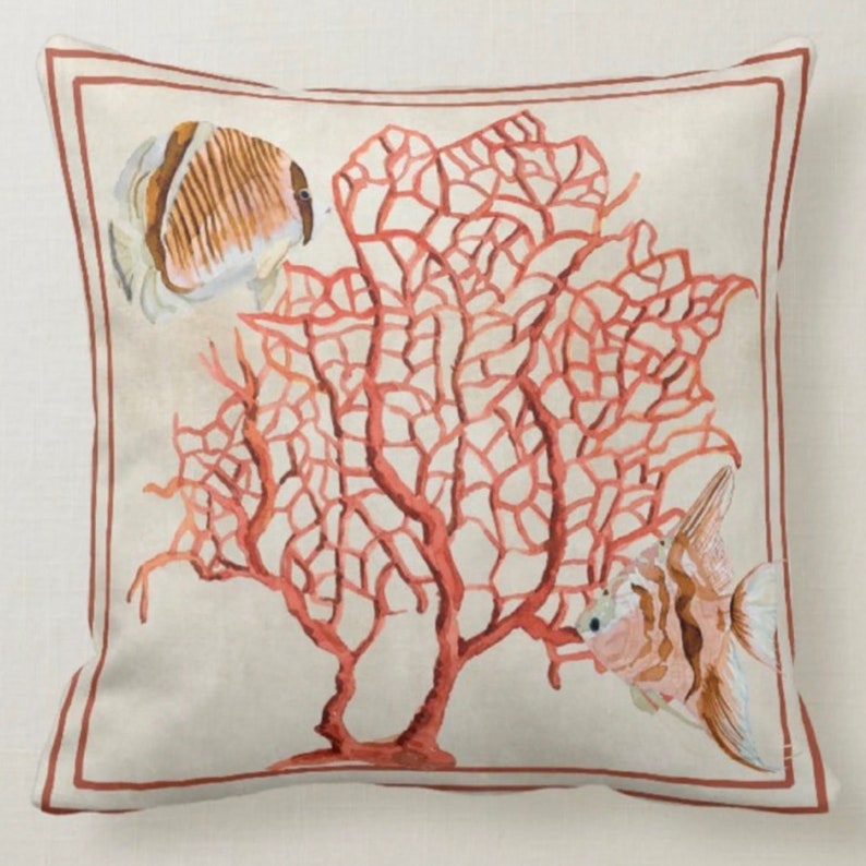 Sea Coral Set of 4 Pillow Covers