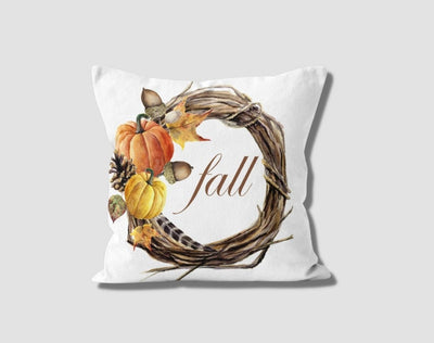 Autumn Wreath Set of 4 Pillow Covers