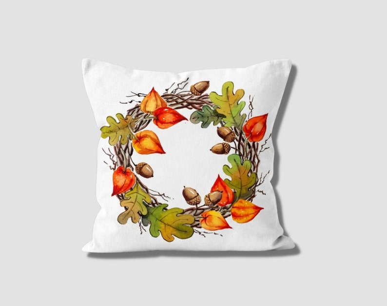 Fall Wreath Set of 4 Pillow Covers