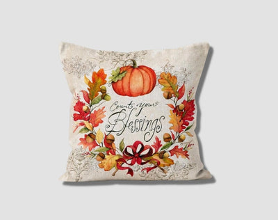 Autumn Wreath Set of 4 Pillow Covers