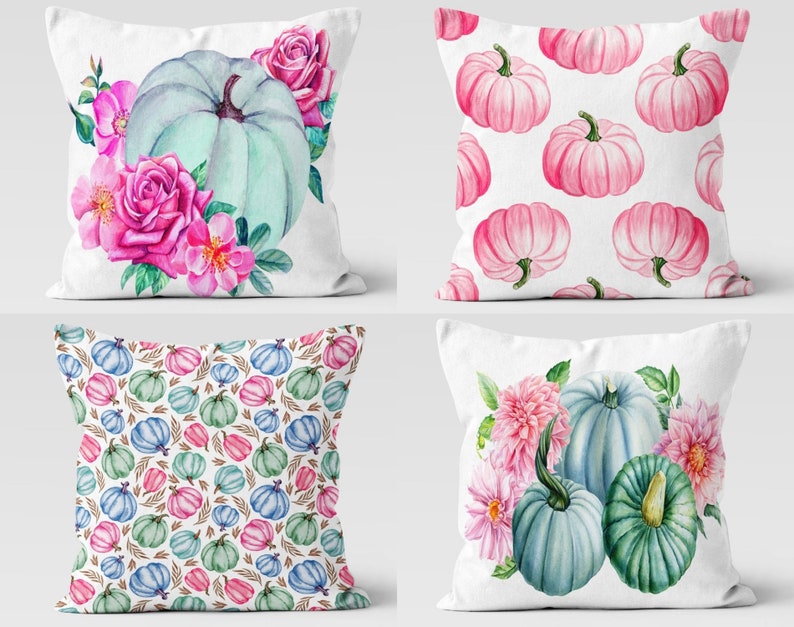 Pumpkin Pink Set of 4 Pillow Covers