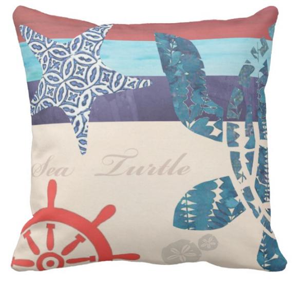 Into The Blue Sea Turtle Set Pillow Cover SALE!