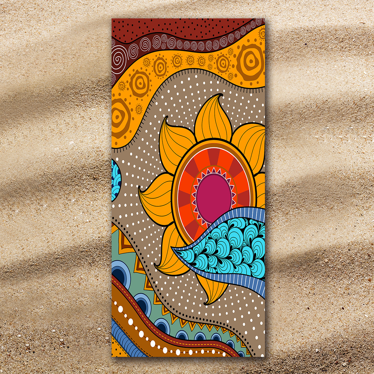 Sea, Sand &amp; Sunflowers Extra Large Towel