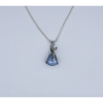 Kyanite Pendant with White Topaz Stones - Only One Created