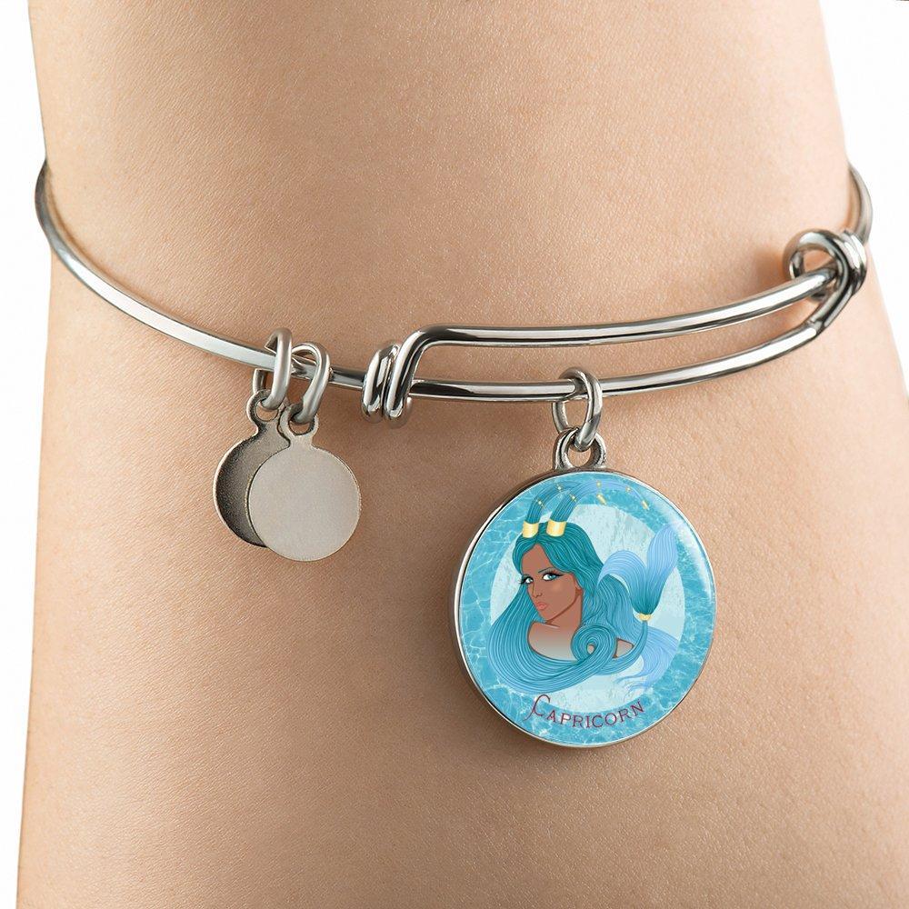 Lady Capricorn Necklace &amp; Bangle Bracelet