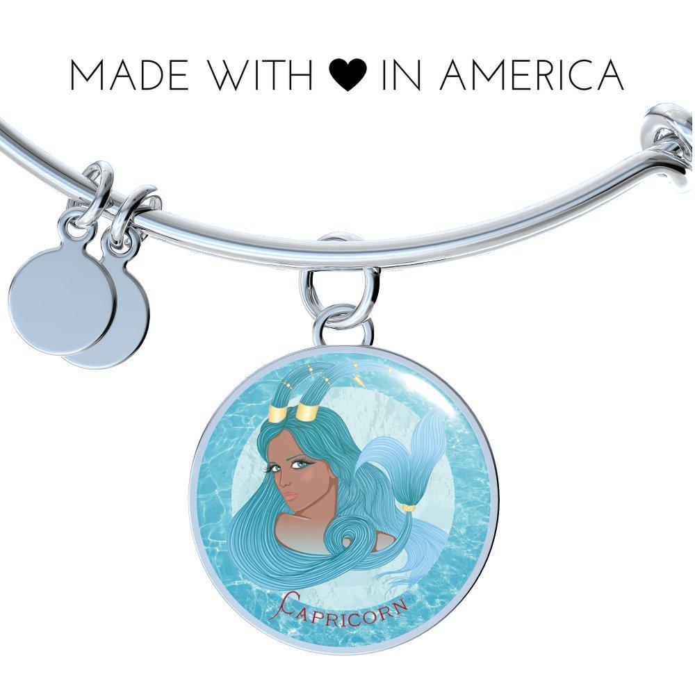 Lady Capricorn Necklace &amp; Bangle Bracelet
