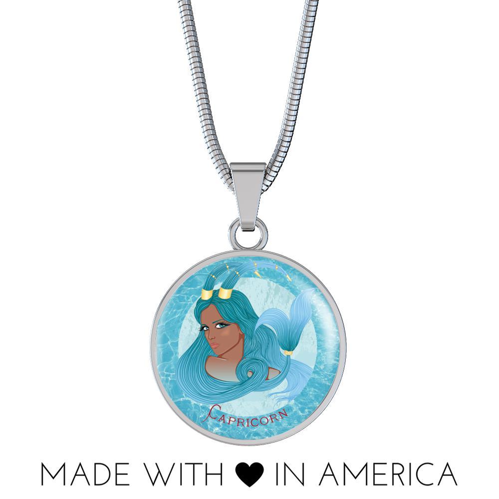Lady Capricorn Necklace & Bangle Bracelet