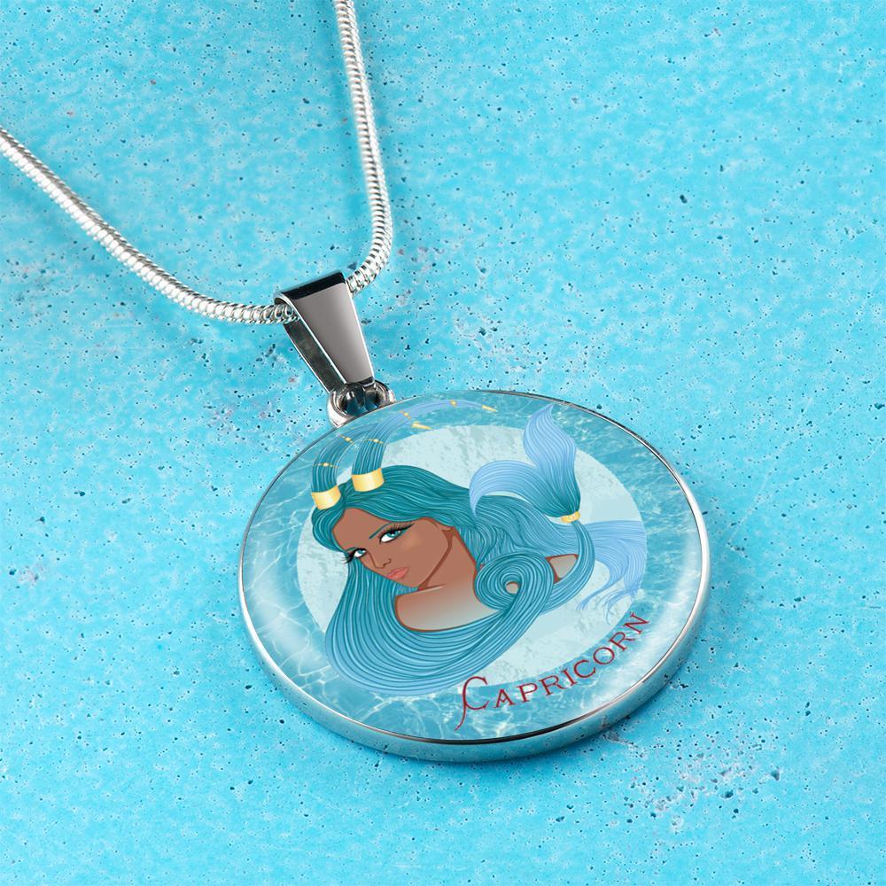 Lady Capricorn Necklace & Bangle Bracelet