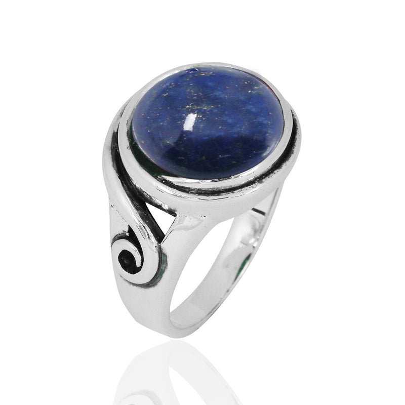 Lapis Lazuli Oxidized Silver Statement Ring
