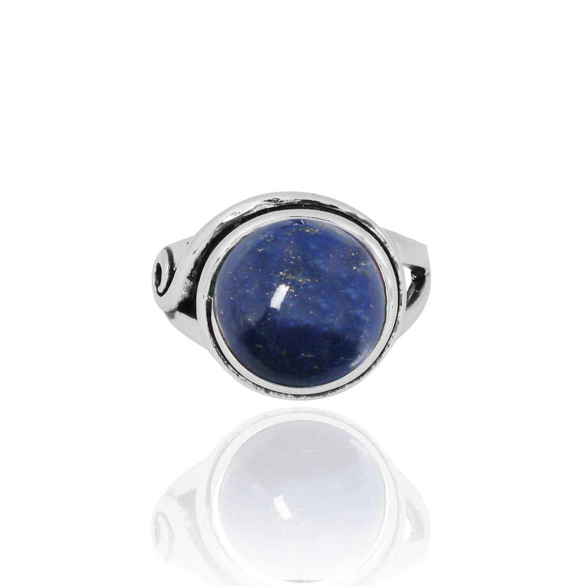 Lapis Lazuli Oxidized Silver Statement Ring