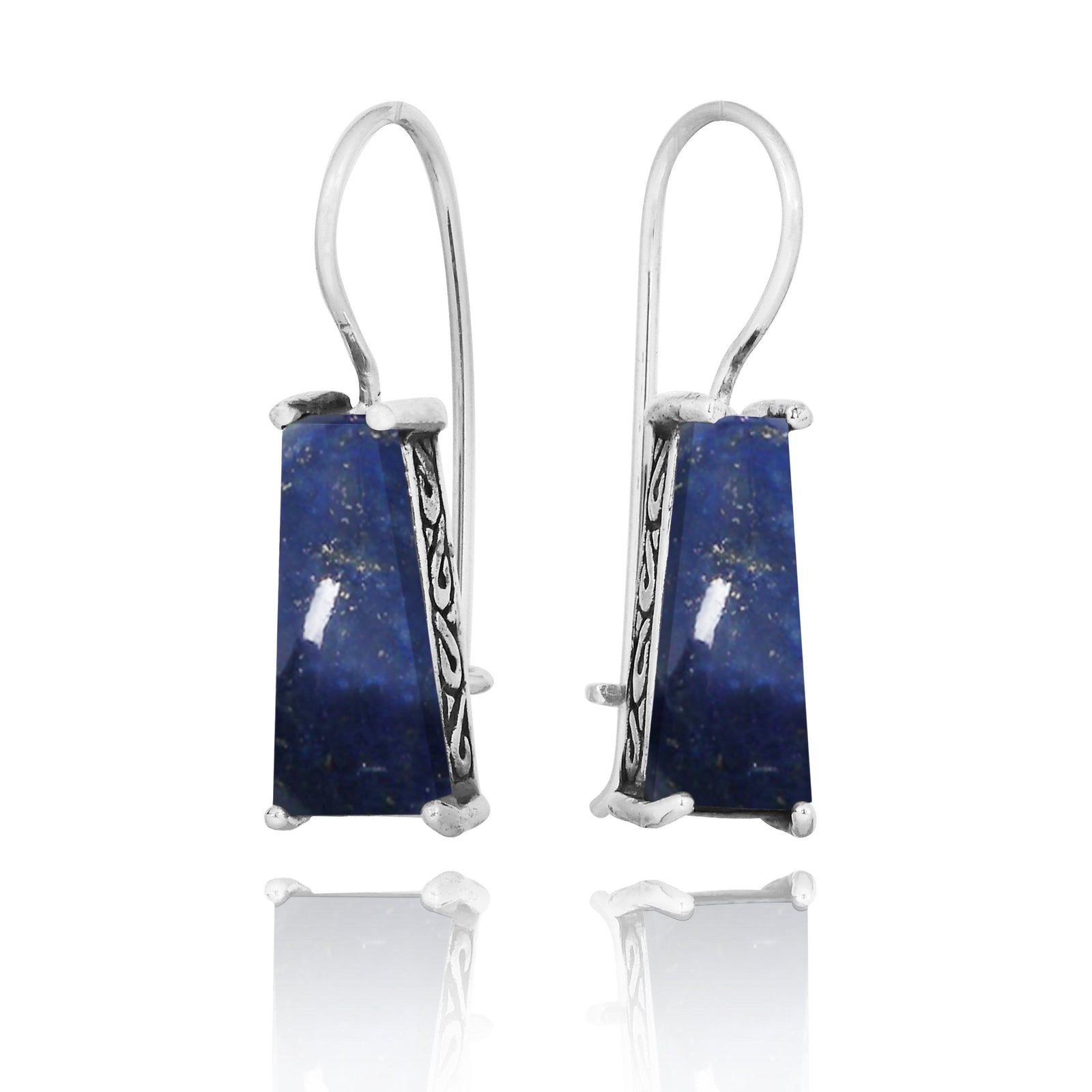 Lapis Lever Back Earrings