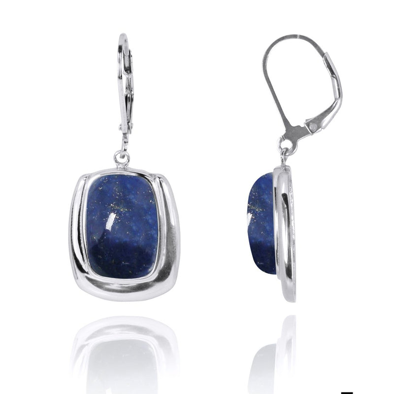 Lapis Lobster Clasp Earrings