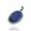 Lapis Oxidized Silver Pendant