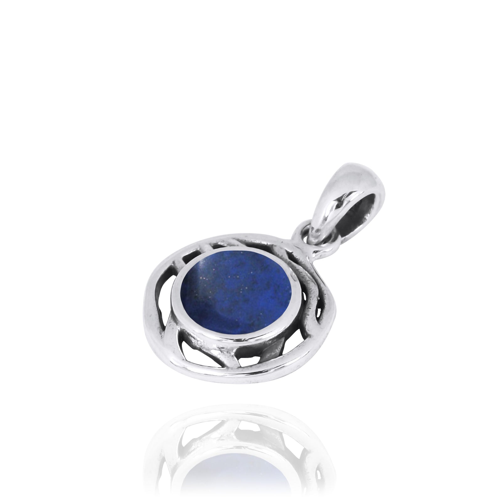 Lapis Oxidized Silver Pendant