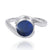 Lapis Oxidized Silver Solitaire Ring