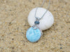 Larimar Beach Pendant with Silver Infinity Studded with Blue Topaz - Only One Piece Created