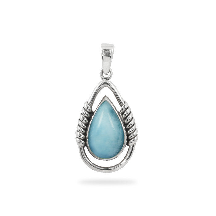 Larimar Drop Pendant Necklace