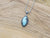 Larimar Oval Pendant with Blue Topaz - Only One Piece Created