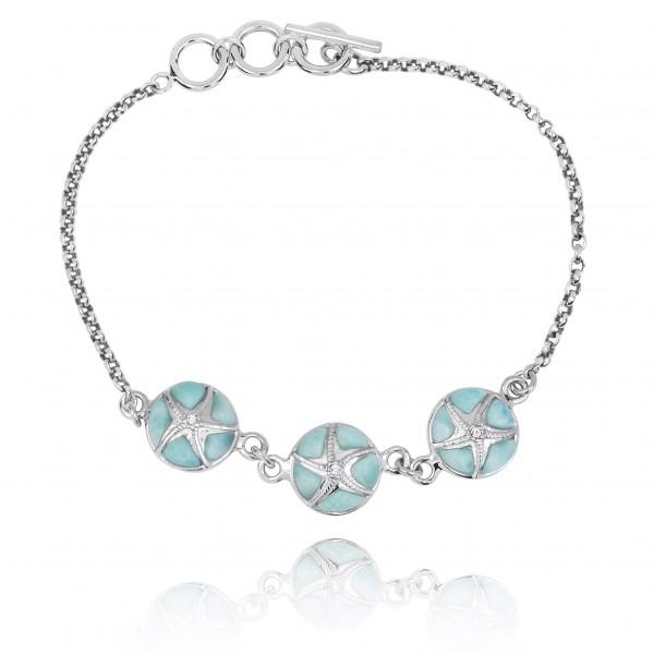 Starfish Bracelet with Larimar