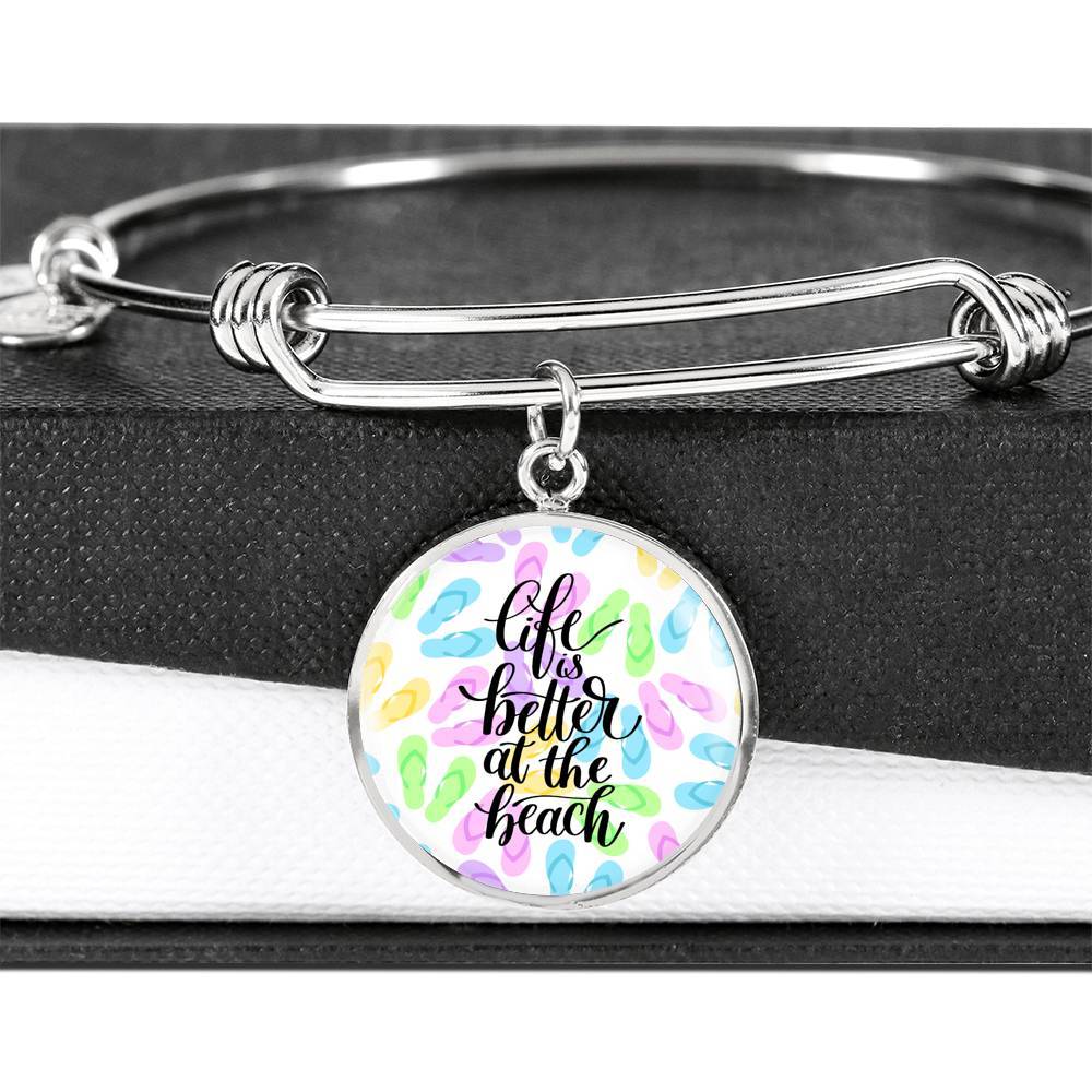 Life is Better at the Beach Bangle Bracelet