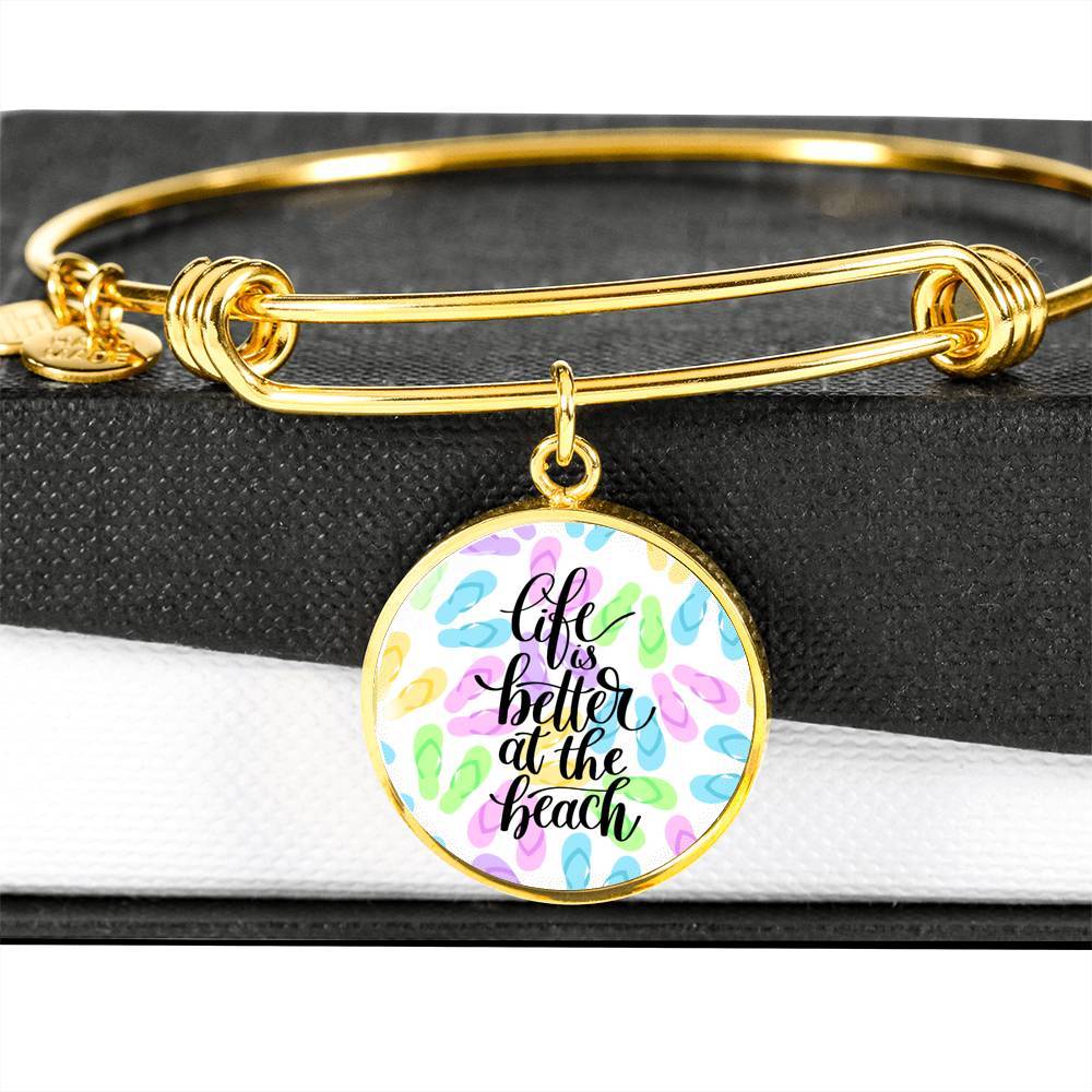 Life is Better at the Beach Bangle Bracelet