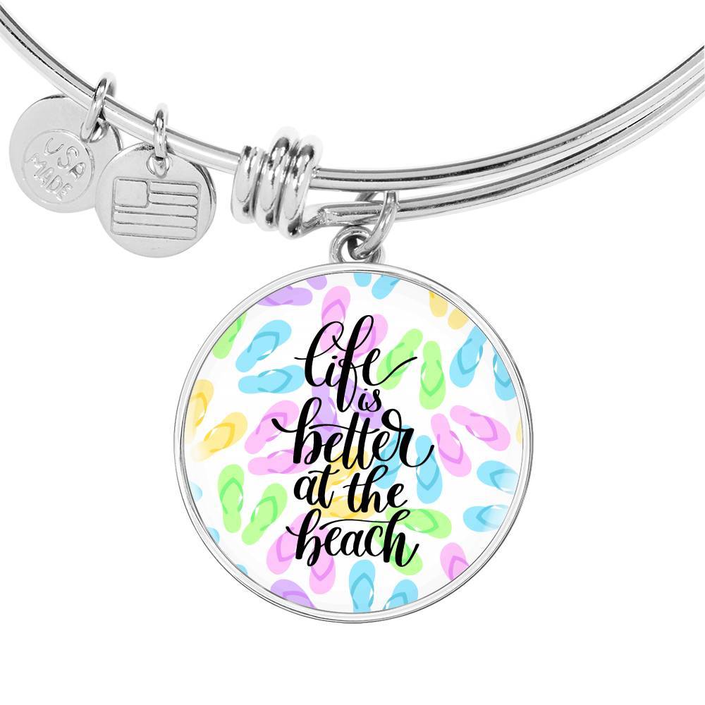 Life is Better at the Beach Bangle Bracelet