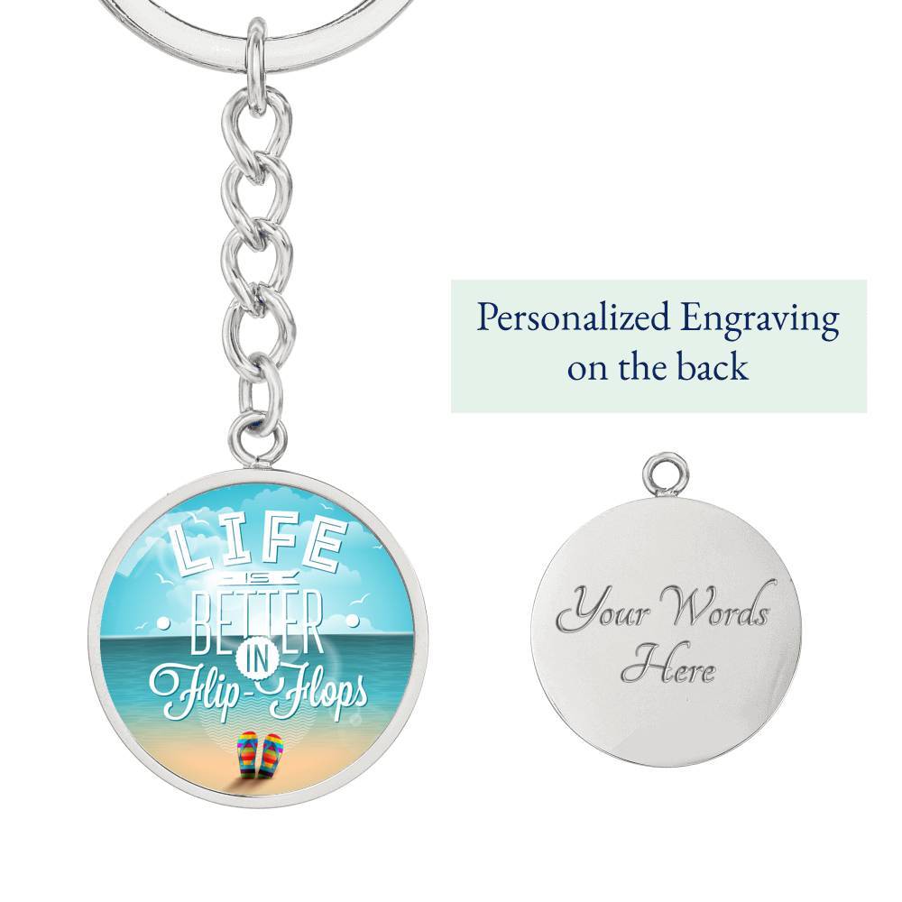 Life is Better in Flip Flops Beachy Keychain