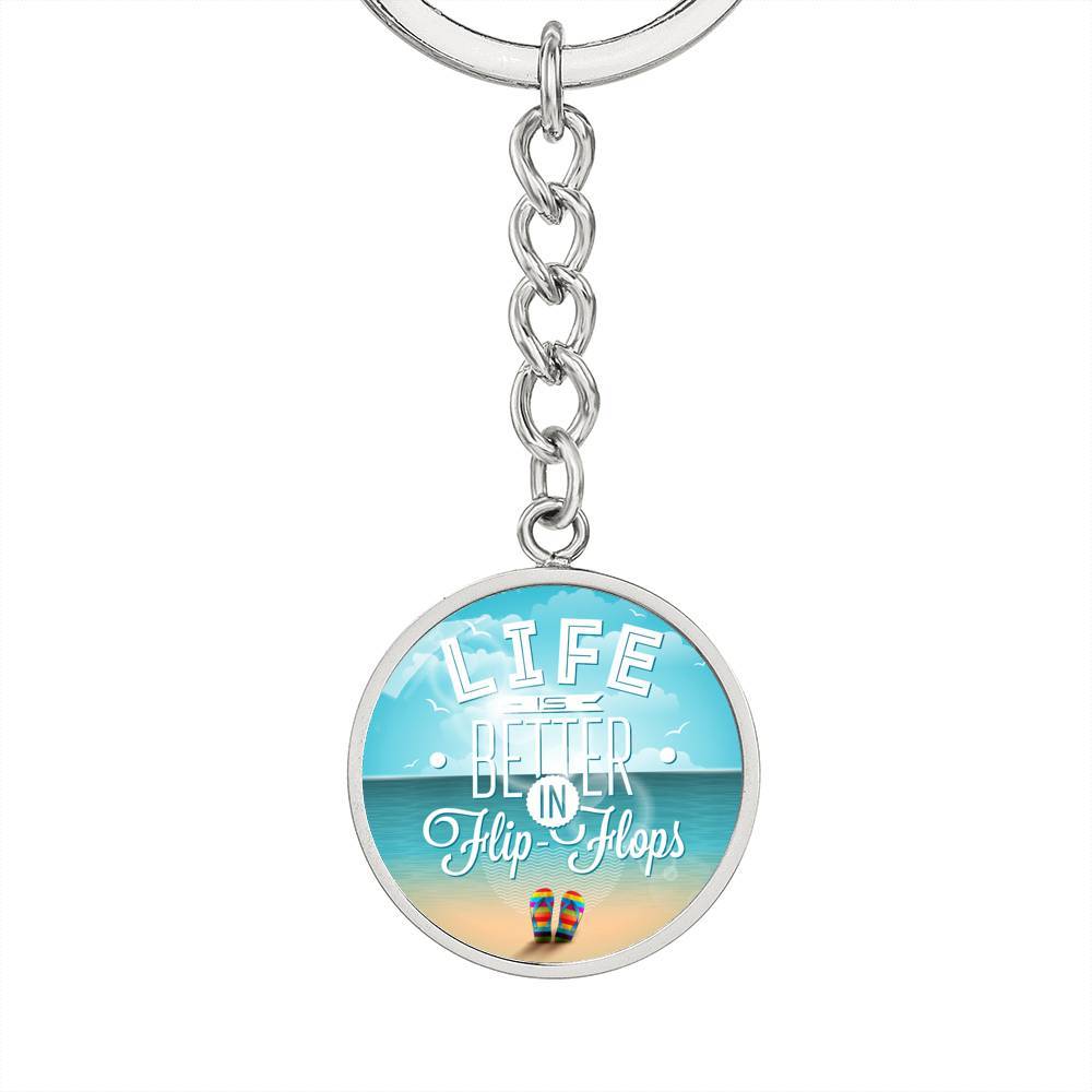 Life is Better in Flip Flops Beachy Keychain