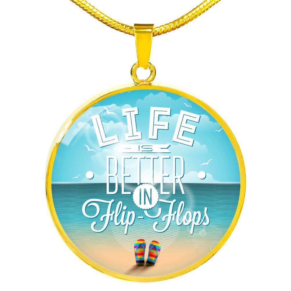 Life is Better in Flip Flops Necklace