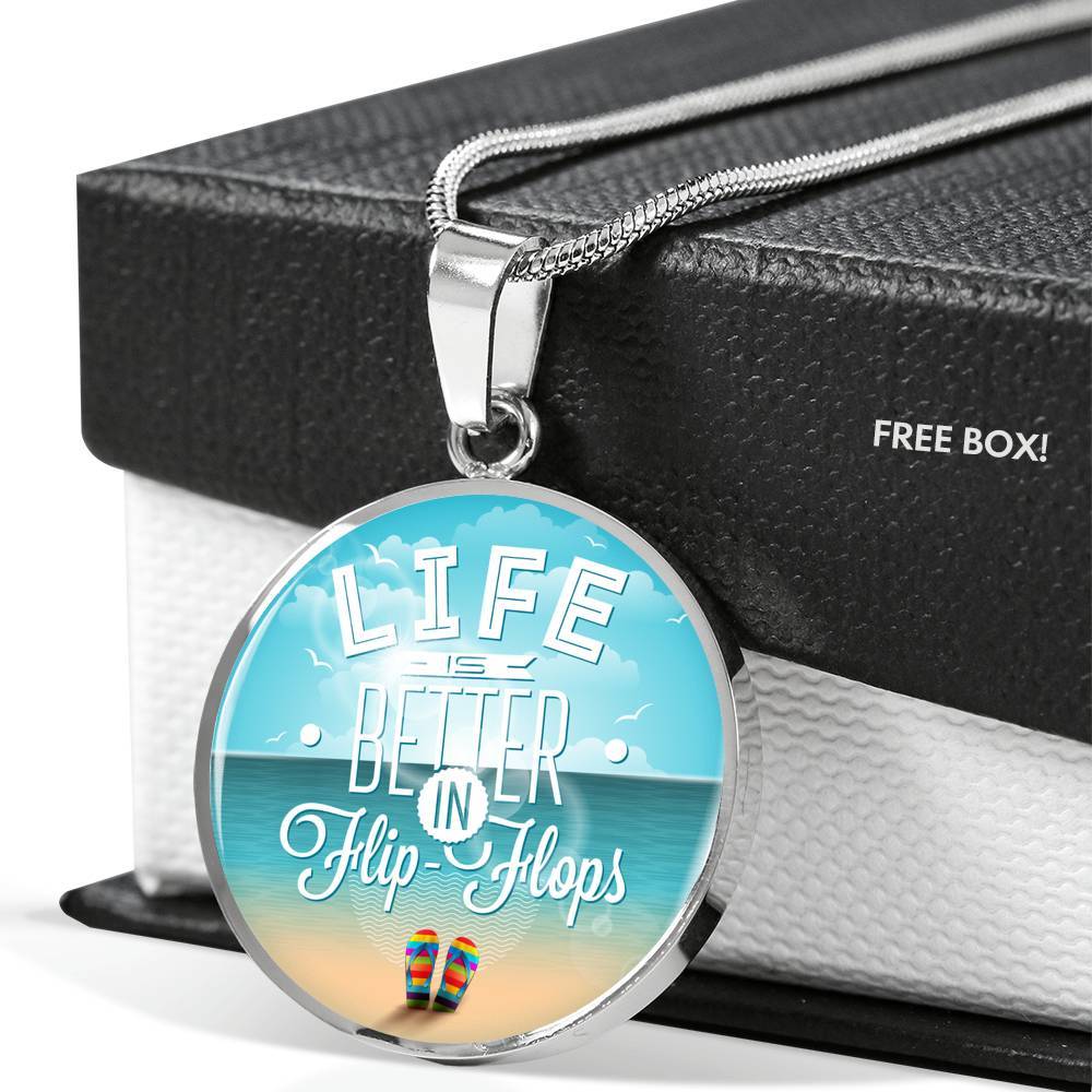 Life is Better in Flip Flops Necklace