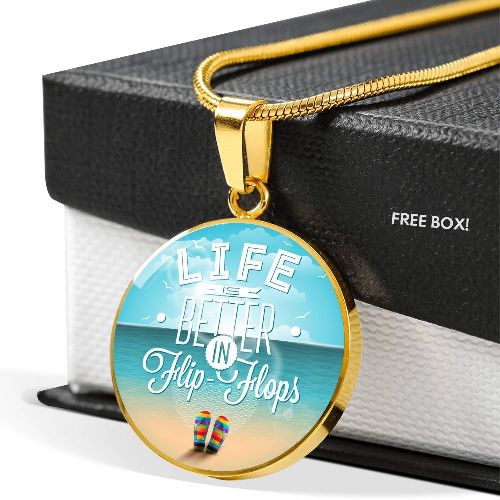 Life is Better in Flip Flops Necklace