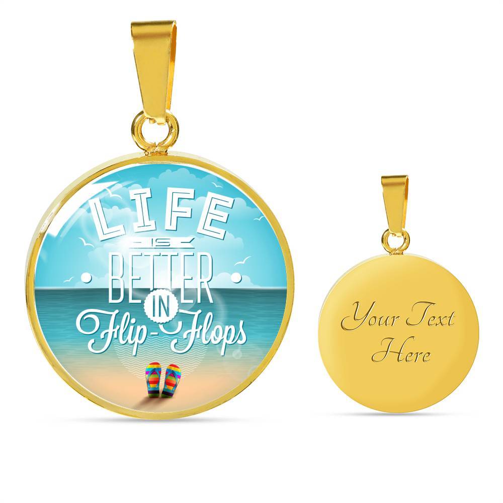 Life is Better in Flip Flops Necklace