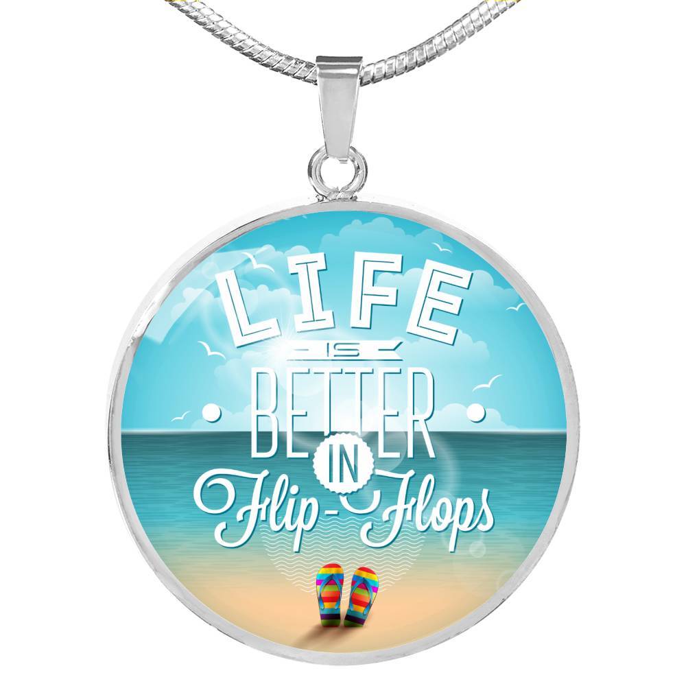 Life is Better in Flip Flops Necklace