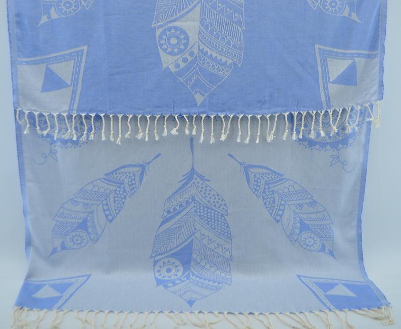 Light Blue Mandala 100% Cotton Towel