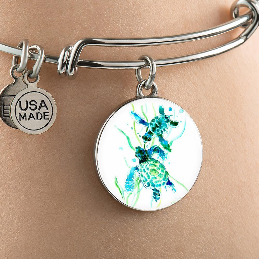 Little Sea Turtles Bangle Bracelet