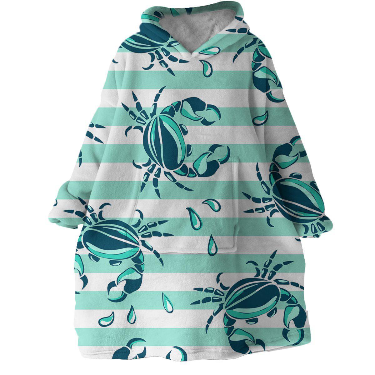 Lovely Little Crabs Wearable Blanket Hoodie